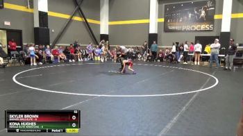 52 lbs Round 3 (4 Team) - Skyler Brown, Badger Girls Elite vs Kona Hughes, Female Elite Wrestling