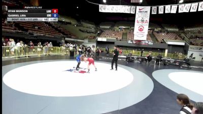 117 lbs 3rd Place Match - Ryan Munson, LAWC vs Gabriel Lira, Inland Elite Wrestling Club