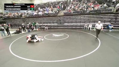 3A 215 lbs Quarterfinal - Taualoa Laupapa, North Sanpete vs Staten Shepherd, Juab