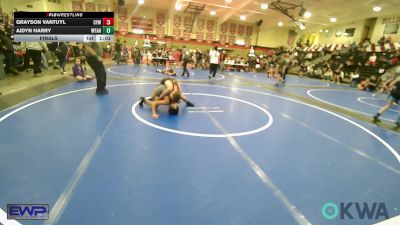 105 lbs Final - Grayson VanTuyl, Coweta Tiger Wrestling vs Aidyn Harry, Wyandotte Youth Wrestling