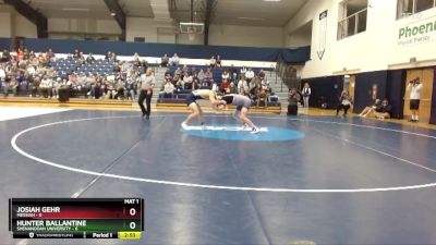 141 lbs Finals (2 Team) - Josiah Gehr, Messiah vs Hunter Ballantine, Shenandoah University