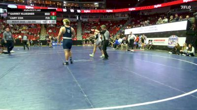 3A-285 lbs Cons. Round 3 - Garret Kluesner, Western Dubuque vs Cary Cox, Pleasant Valley