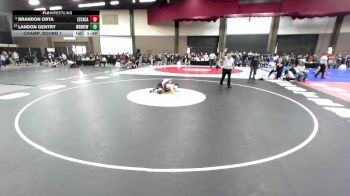 132 lbs Champ. Round 1 - Brandon Orta, Lubbock Estacado vs Landon Gentry, White Settlement Brewer