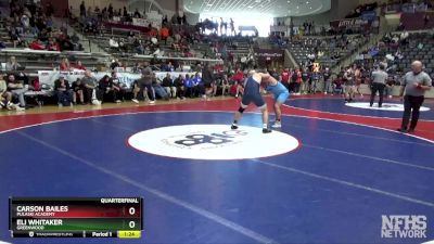 5A 215 lbs Quarterfinal - Eli Whitaker, Greenwood vs Carson Bailes, Pulaski Academy