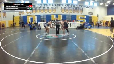 190 lbs Quarterfinal - Dante DeSantis, William T Dwyer vs Preston Ricks, Santaluces