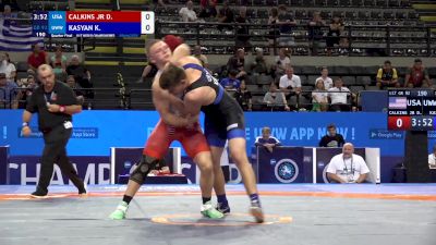 92 kg 1/4 Final - David Calkins Jr, United States vs Kanstantsin Kasyan, Uww