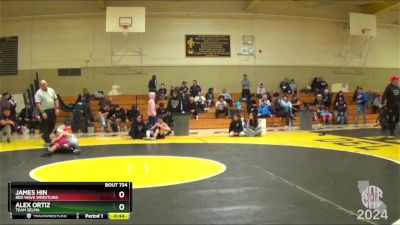 89 lbs Cons. Round 4 - James Hin, Red Wave Wrestling vs Alex Ortiz, Team Selma