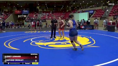 145 lbs Semifinal - Audrey Lennard, KS vs Josephine Crowley, MO