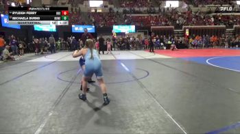100 lbs Quarterfinal - Ryleigh Ferry, Snake River Youth Wrestling vs Michaela Burns, East Glacier Bobcats