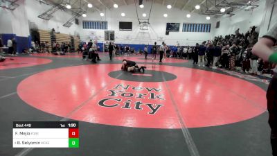 190 lbs Quarterfinal - Freddy Mejia, Forest Hills HS - PSAL vs Bogdan Selyomin, McKee-Staten Island Tech-PSAL