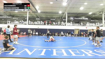 128 lbs 3rd Place - Cole Schwartz, Grit Mat Club Red - HSC vs Grayson Hostetter, Kraken Black - HSC