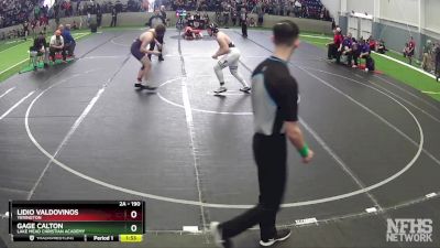 190 lbs Semifinal - Gage Calton, Lake Mead Christian Academy vs Lidio Valdovinos, Yerington