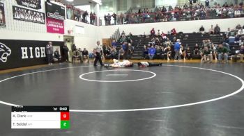 145 lbs 3rd Place - Kayden Clark, Northern Lebanon vs Tucker Seidel, West Perry