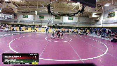 45 lbs Cons. Round 6 - Krew Meyer, Colman Area Youth Wrestling vs Matthew Himrich, NEWCASTLE FALL GUYS