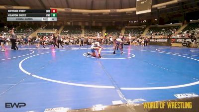 110 lbs Consolation - Keaton Dietz, Cowboy Wrestling Club vs Brysen Frey, Caveman Wrestling