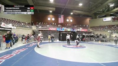 2A 215 lbs Champ. Round 1 - Cooper Thurston, North Sevier vs Killian Pollock, Utah Military Academy