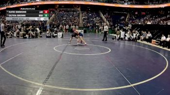 107 lbs 3rd Place Match - Olyvia Brown, West Rowan vs Katie Simmons, Laney
