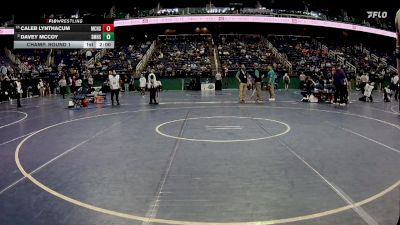 3A 120 lbs Champ. Round 1 - Caleb Lynthacum, Montgomery Central High School vs Davey McCoy, Smoky Mountain High School