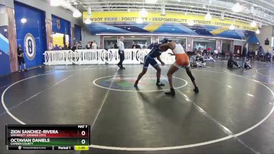 150 White Quarterfinal - Zion Sanchez-Rivera, University (Orange City) vs Octavian Daniels, Camden County