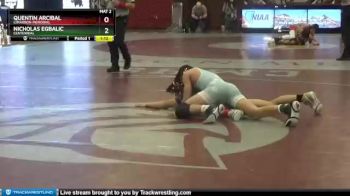 132 lbs Quarterfinal - Quentin Arcibal, Cimarron-Memorial vs Nicholas Egbalic, Centennial