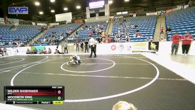 52 lbs Quarterfinal - Woodrow King, Bobcats Wrestling Club vs Wilder Shoemaker, WTC