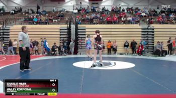 120 lbs Cons. Round 4 - Hailey Korporal, Eastbrook vs Charlie Miles, Terre Haute South Vigo