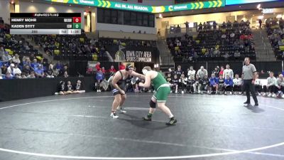 285 lbs Quarterfinal - Henry Mohr, Waukee Northwest vs Kaden Stitt, Iowa City, West
