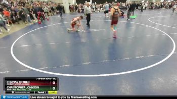 132 lbs Cons. Round 2 - Christopher Johnson, Bear Cave Wrestling Club vs Thomas Snyder, MN Elite Wrestling Club