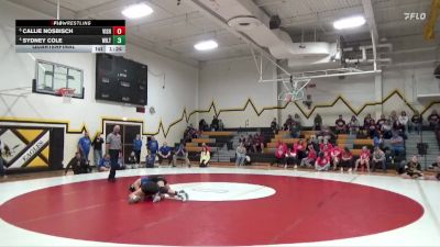 105 lbs Quarterfinal - Callie Nosbisch, Vinton-Shellsburg vs Sydney Cole, Wilton