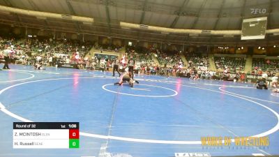 120 lbs Round Of 32 - ZA MCINTOSH, Glenpool Youth Wrestling vs Hudsyn Russell, Seneca