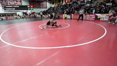 106 lbs Cons. Round 2 - Damon Kim, South Torrance vs Dominic Cortez, Long Beach Wilson