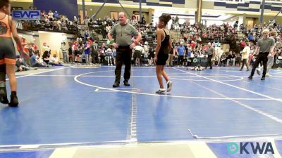 90 lbs Semifinal - David Salazr, OKC Saints Wrestling vs Montra Nelson, Cowboy Wrestling Club