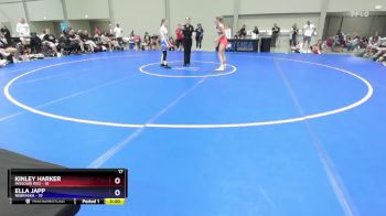 100 lbs 2nd Wrestleback (8 Team) - Kinley Harker, Missouri Red vs Ella Japp, Nebraska