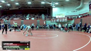 90 lbs Champ. Round 2 - Karson Kahalekomo, Daleville Broncos Wrestling Club vs Carter Gary, Rick Larsen Wrestling Club