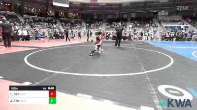 52 lbs Quarterfinal - Levi Ellis, Tulsa North Mabee Stampede vs Jimmy Allen, Owasso Takedown Club