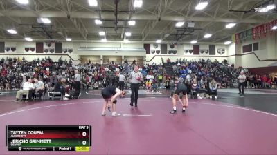 132 lbs Round 1 - Tayten Coufal, Alburnett vs Jericho Grimmett, Denver