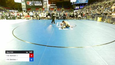 165 lbs Rnd Of 32 - Bailey Holman, CA vs Kaizen Detoles, UT