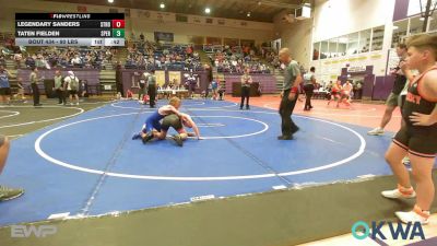 90 lbs Rr Rnd 5 - Legendary Sanders, Stroud Youth Wrestling Club vs Taten Fielden, Sperry Wrestling Club