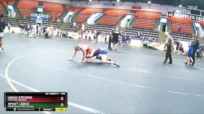 155 lbs Cons. Round 10 - Wyatt Leduc, Middleburg High School vs Aidan Stevens, Michigan Premier