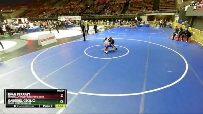 97 lbs Cons. Round 4 - Evan Ferratt, Coachella Valley Wrestling Club vs Gaberiel Cecilio, Tracy Wrestling Club