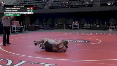 174 True 4th 1st Place Match - Tyson Stover, Corban University vs Devin Crawford, Montana State-Northern