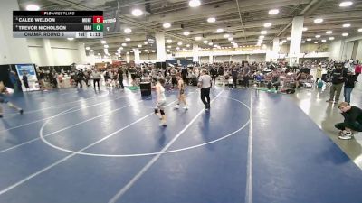 100 lbs Champ. Round 5 - Caleb Weldon, Montana vs Trevor Nicholson, Idaho