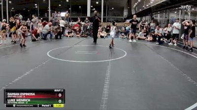 52 lbs Semis (4 Team) - Luke Wenrich, Keystone Krush vs Damian Espinosa, Grit Mat Club