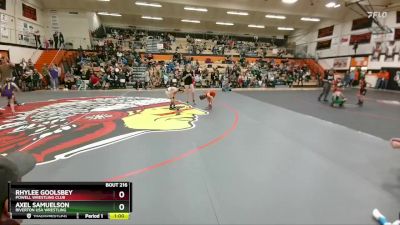 53 lbs Champ. Round 2 - Axel Samuelson, Riverton USA Wrestling vs Rhylee Goolsbey, Powell Wrestling Club