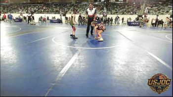 57 lbs Consolation - Violet Jones, Honey Badgers Wrestling Club vs EvieDale Arrington, Comanche Takedown Club
