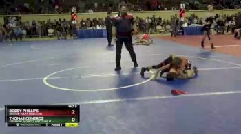 49 lbs Quarterfinal - Thomas Cisneroz, Comanche Bad Boyz Wrestling Cl vs Bodey Phillips, Bristow Youth Wrestling