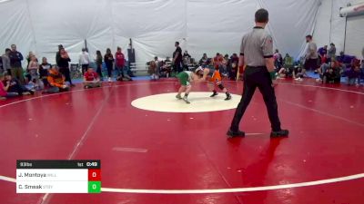 93 lbs Final - Julian Montoya, Williamsport vs Carter Smeak, Stoystown