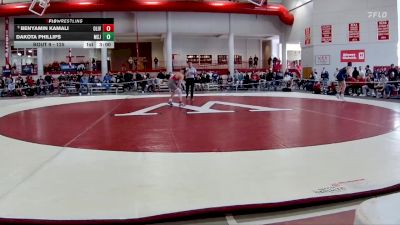 125 lbs Champ. Round 1 - Benyamin Kamali, Olivet vs Dakota Phillips, Mount St. Joseph
