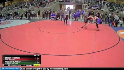 97 lbs Cons. Round 5 - Brody Mooney, MOOK MAT CLUB vs Kallen Blakely, La Grande Mat Club