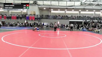 132 lbs Quarterfinal - Noah Caisse, Ledyard vs Matt Bray, Brookfield/Shepaug